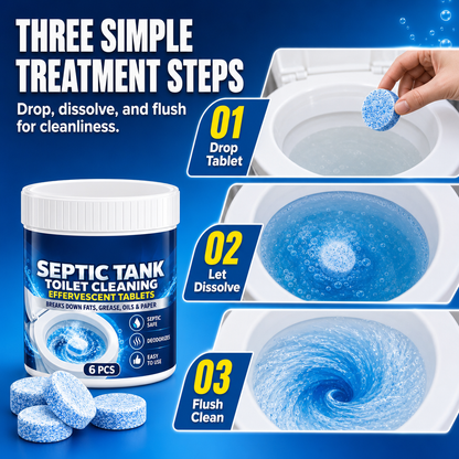 Septic Tank Safe Toilet Cleaning Effervescent Tablets