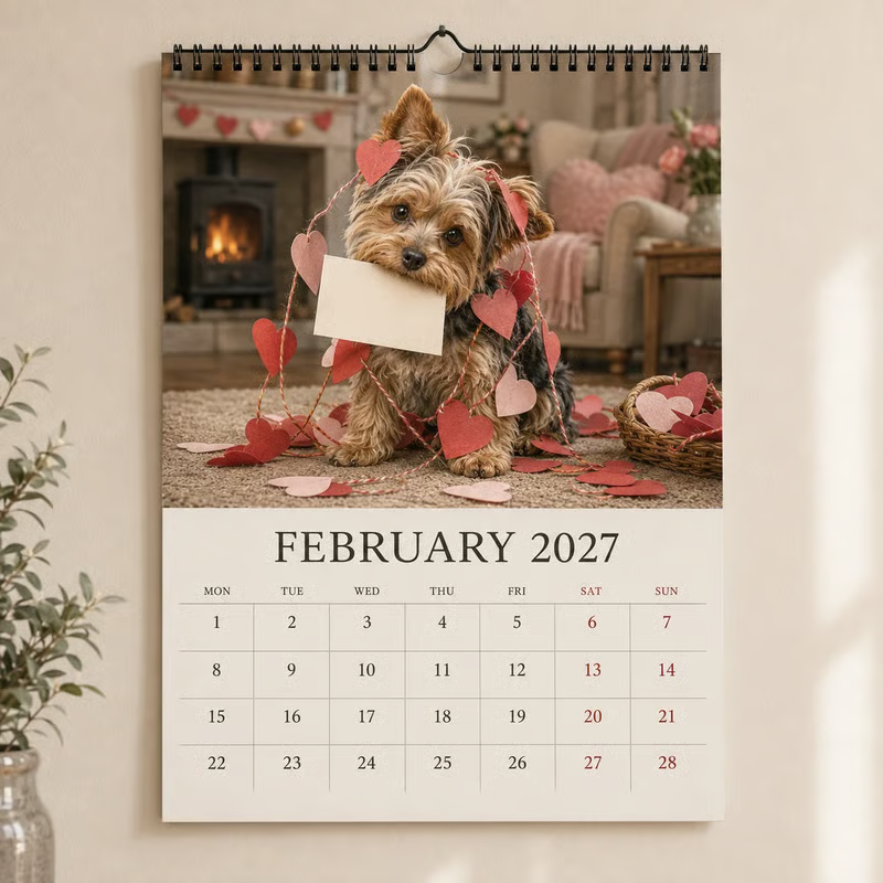 🐶📅 2027 Yorkshire Terrier Wall Calendar – 12 Months of Adorable Yorkies