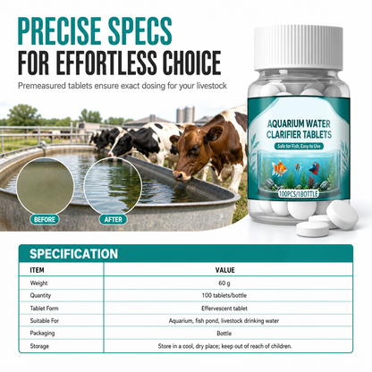 Livestock Water Purifying Tablets for Tank and Pond Water