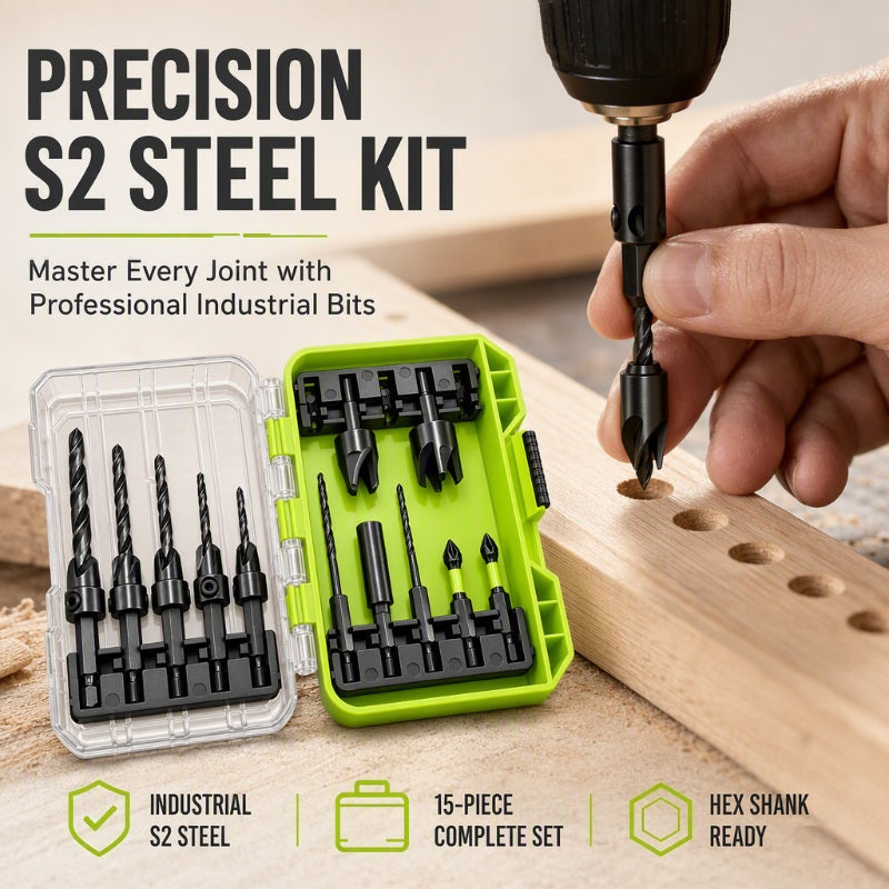 Hex Shank Countersink Drill Bit Set