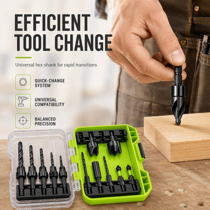 Hex Shank Countersink Drill Bit Set