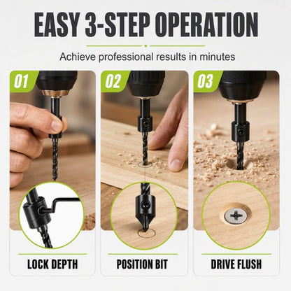 Hex Shank Countersink Drill Bit Set