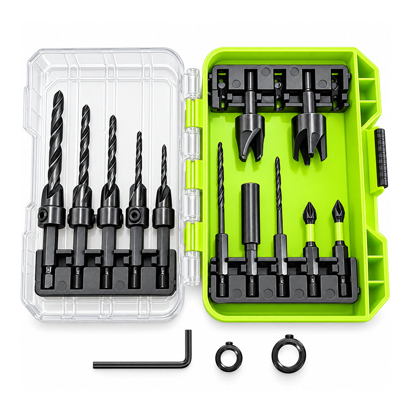 Hex Shank Countersink Drill Bit Set