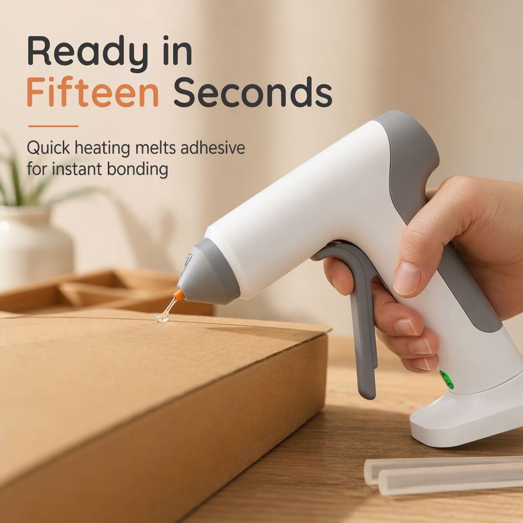 Rechargeable Hot Melt Glue Gun with Stand and 10 Glue Sticks