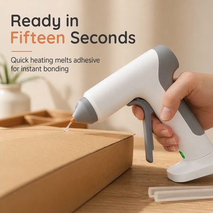 Rechargeable Hot Melt Glue Gun with Stand and 10 Glue Sticks