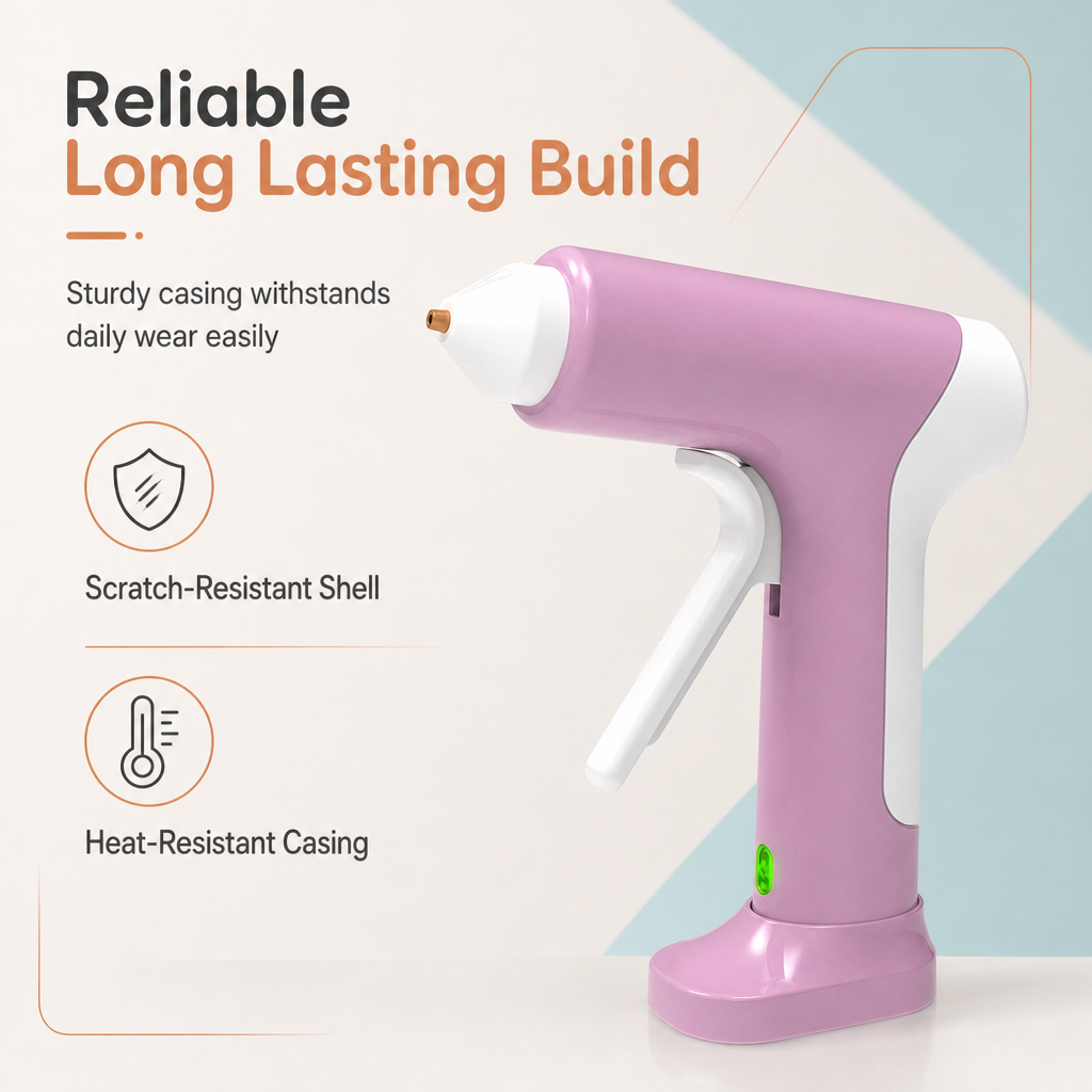 Rechargeable Hot Melt Glue Gun with Stand and 10 Glue Sticks
