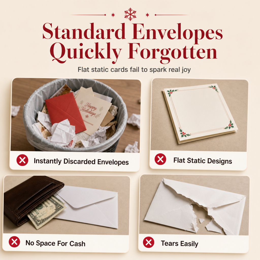 🎄🎁 Christmas Pull-Tab 3D Greeting Card – Interactive Sliding Design