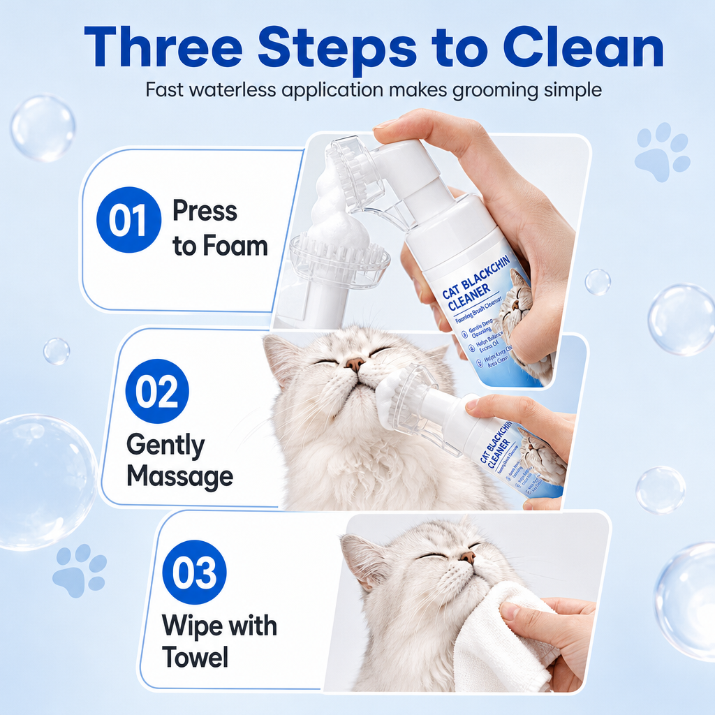 Pet Waterless Cleaning Mousse Foaming Cleanser for Cats and Dogs