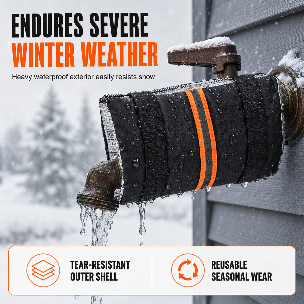 Outdoor Faucet Cover for Winter Freeze Protection