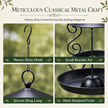 🐦 Covered Hanging Bird Feeder – Keep Bird Seed Drier Outdoors