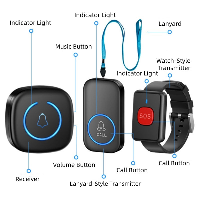 ⏳Time-Limited Special⏰Wireless Elderly Care Pager – Long-Range, One-Press, Multi-User ✨