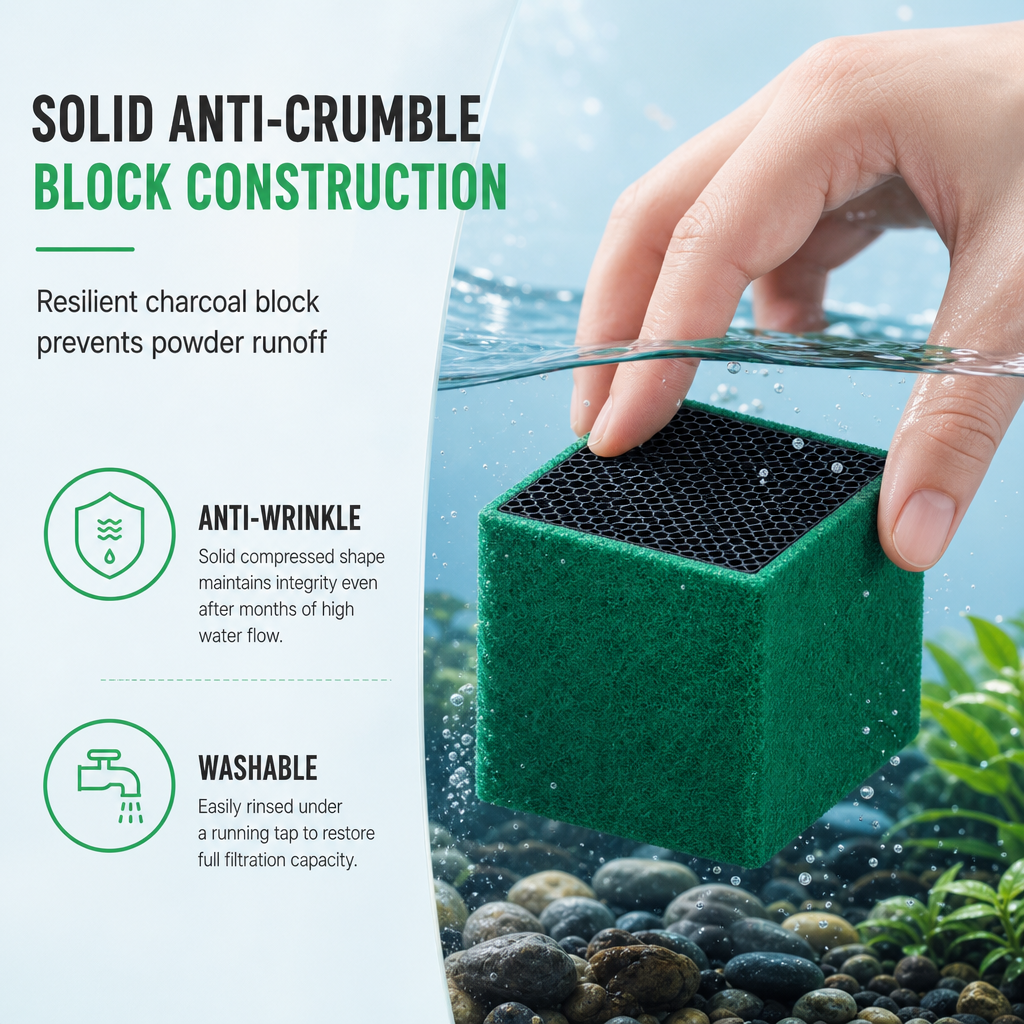 🎁2026 New Arrivals 50% OFF💥Activated Carbon Filter Cube – honeycomb filtration clears cloudy water, removes odors. Anti-crumble block for crystal-clear aquarium! 🛡️✅