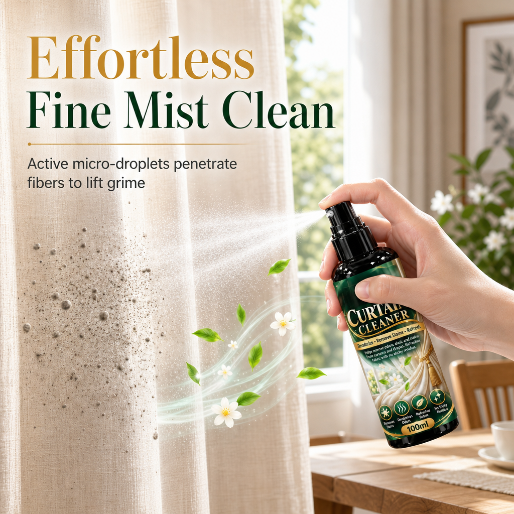 Fabric Curtain Cleaning Spray for Stain and Odor Removal