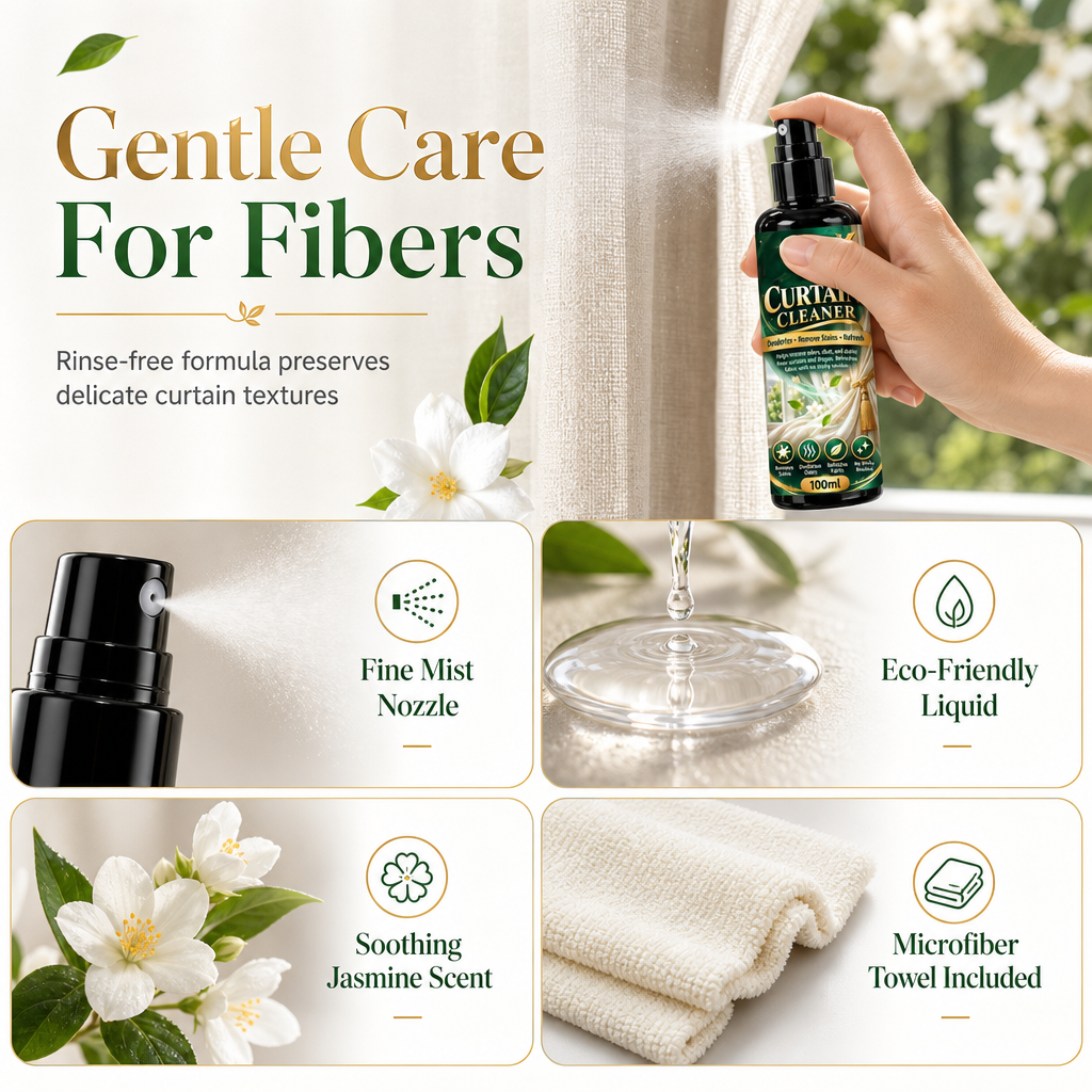 Fabric Curtain Cleaning Spray for Stain and Odor Removal