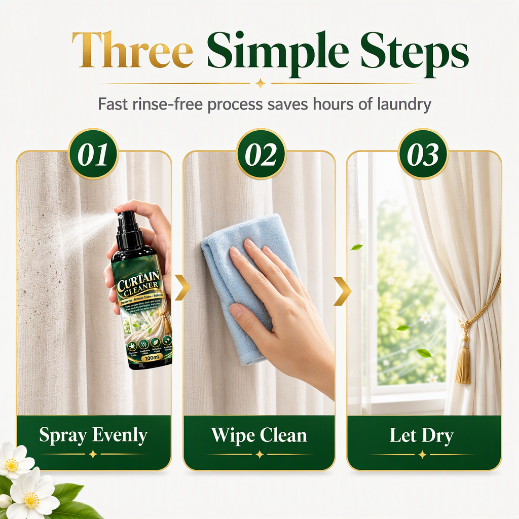 Fabric Curtain Cleaning Spray for Stain and Odor Removal