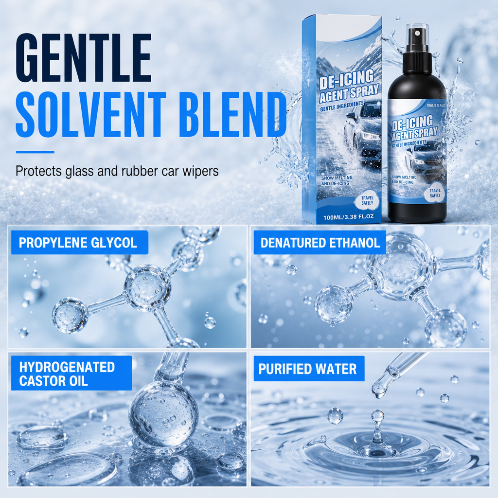 Car Windshield and Window Glass De-Icing and Snow Melting Spray for Winter 100ml