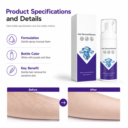 Gentle Hydrating Hair Removal Mousse for Body Hair