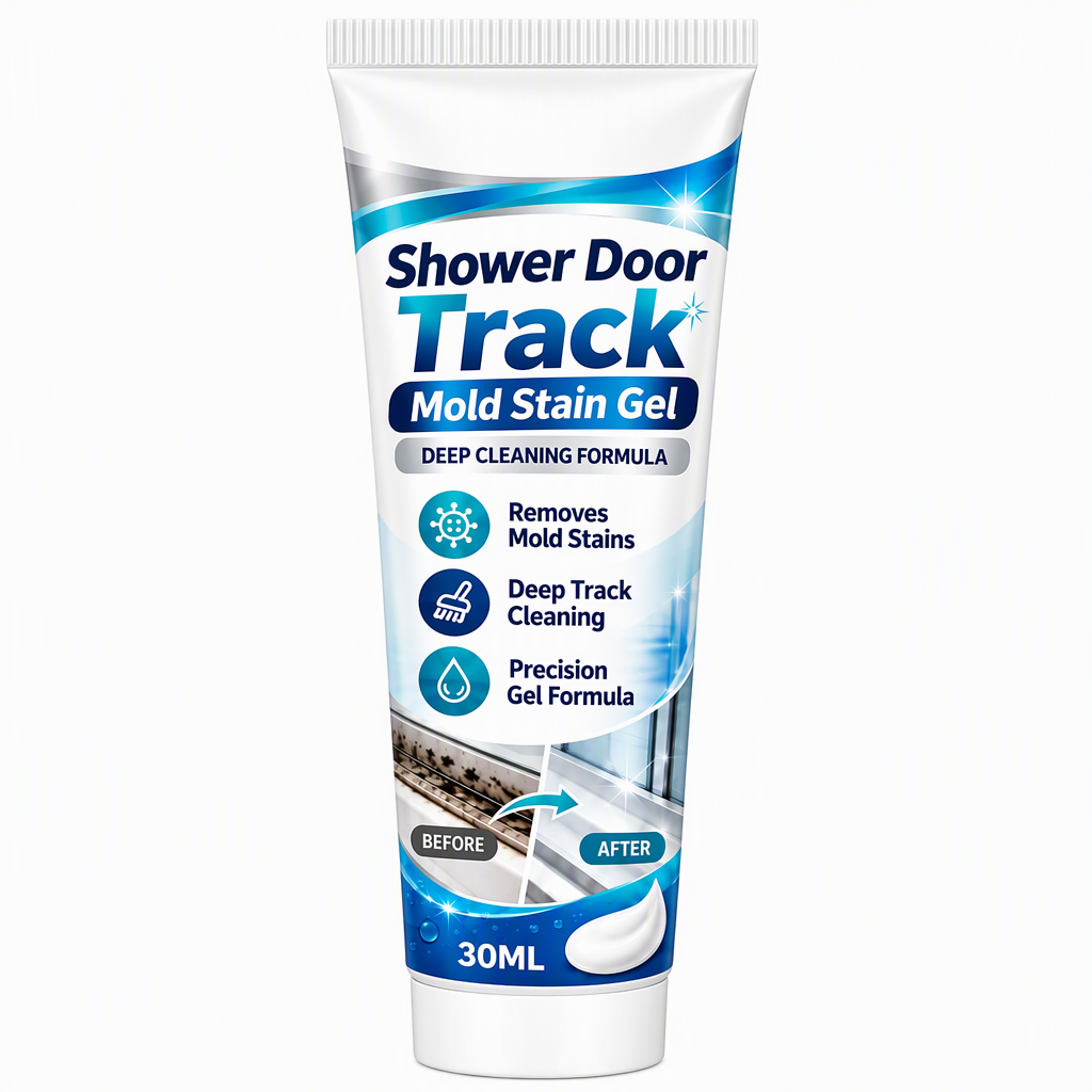 Bathroom Mold Remover Gel for Shower Door Grooves and Glass Tracks Black Mold Stain and Limescale Cleaner Set with Sponge 30ml