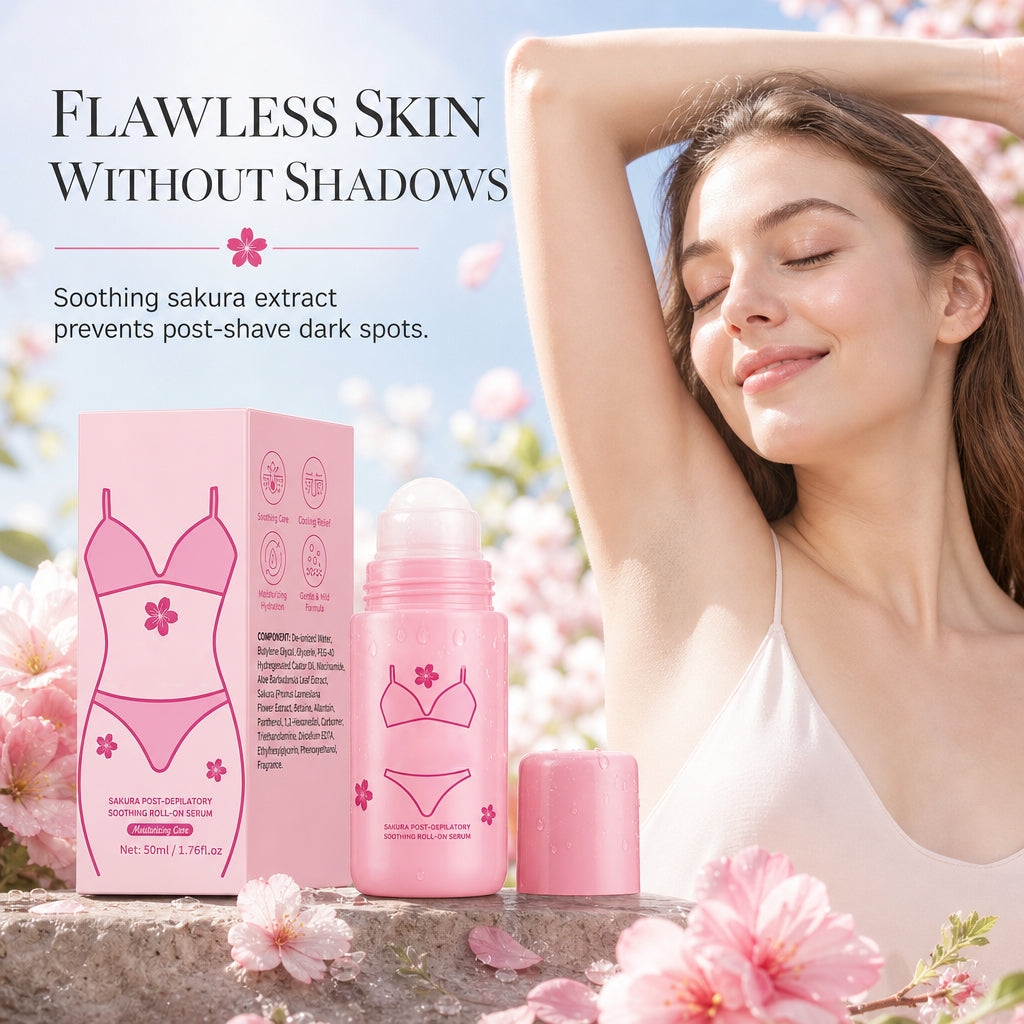 Cherry Blossom Post Hair Removal Soothing Roll On Serum 50ml for Calming Skin Redness and Irritation