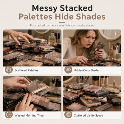 Clear Divided Eyeshadow Palette Organizer