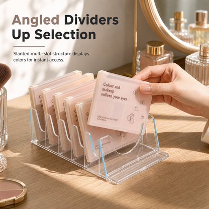 Clear Divided Eyeshadow Palette Organizer