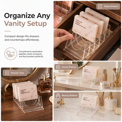 Clear Divided Eyeshadow Palette Organizer